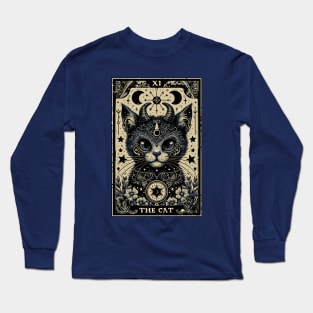 Devil Cat Tarot Card Long Sleeve T-Shirt